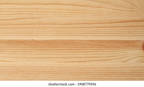 The Surface Of A Fresh, Planed Pine Board Close-up.