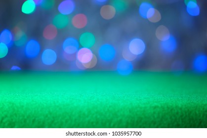 Surface Of Green Gambling Table In Casino