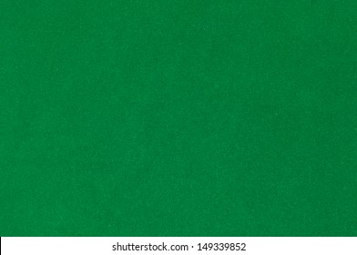 Surface of green velvet cover on the pool table