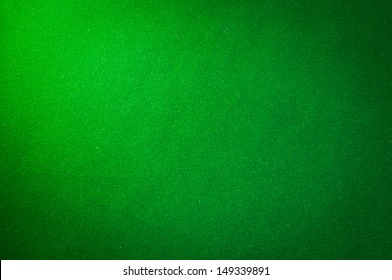 Surface of green velvet cover on the pool table