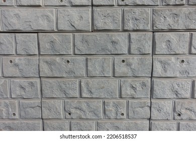 Surface Of Light Grey Unpainted Brick Veneer Wall