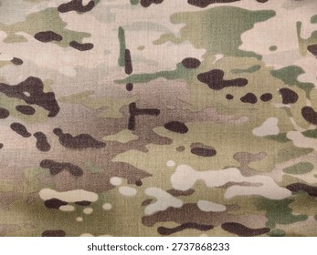 The surface of Multicam patterned fabric.