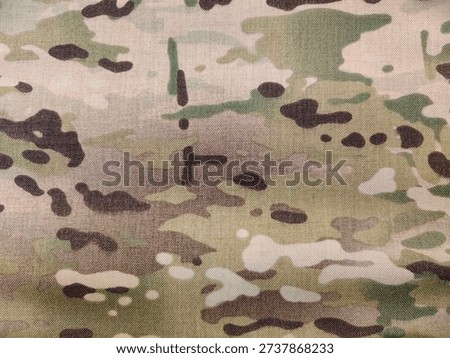 The surface of Multicam patterned fabric.