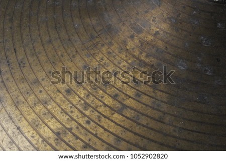 Surface of Old cymbals