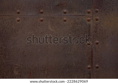 The surface of the old rusty iron wall.
