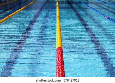 Surface of an outdoor olympic swimming pool