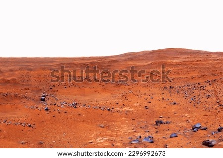 The surface of the planet Mars. Elements of this image furnished NASA. High quality photo