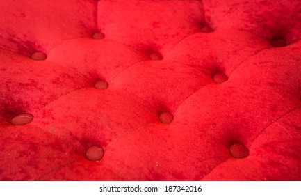 Surface Of Red Velvet Sofa