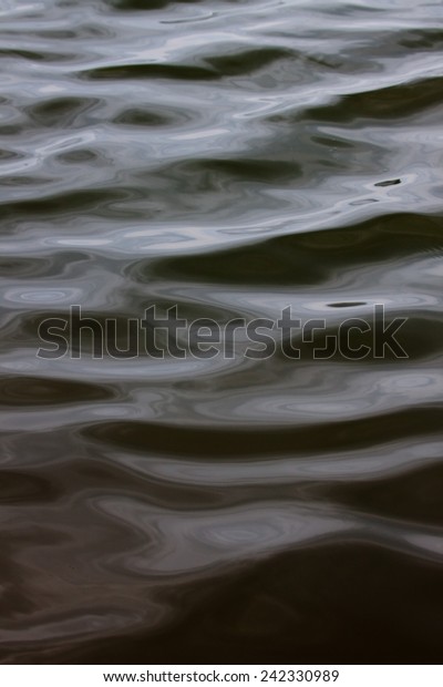 surface ripples on a body of
water 