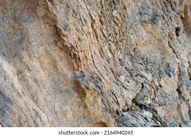 Surface Sandy Rock. Rocky Shore Of The Caspian Sea.