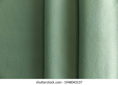 Surface Of Soft Khaki Fleece, Pleated Drapery, Background