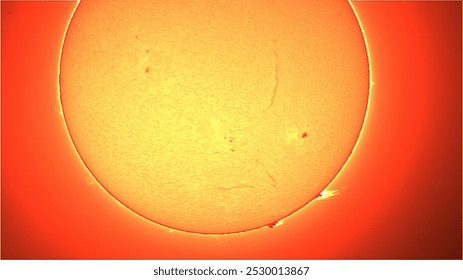 The surface of the sun photographed with a solar telescope. - Powered by Shutterstock