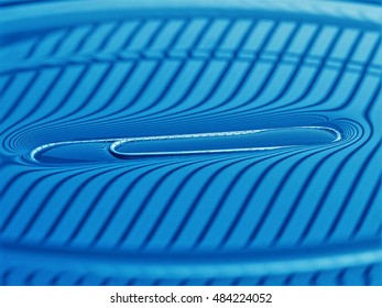 Surface tension    paperclip water surface macro  in striped lighting  not photoshopped  simple physics