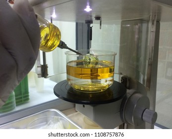 Surface Tension Test Between Insulated Transformer Oil And The Amount Of Water Dissolved In The Transformer Oil. Put The Transformer Oil Into A Glass Of Water. Transformer Oil Will Float Due To Lower 