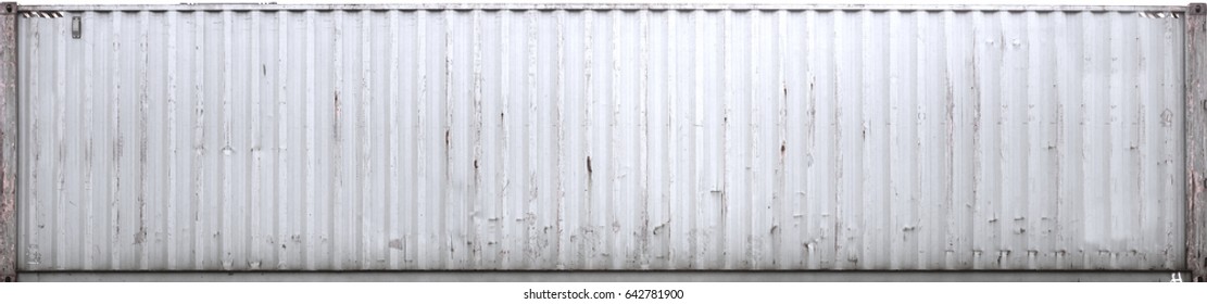 The surface texture of the white sea container without labels.