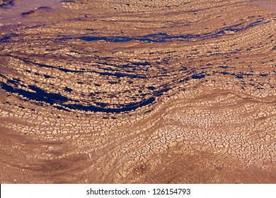 The Surface Of The Used Drilling Mud With Oil