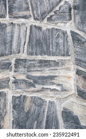 Surface of the vertical rock wall.
