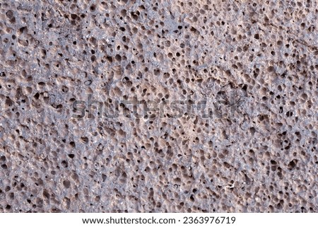 Surface of a volcanic rock with vesicular texture, Tenerife, Spain