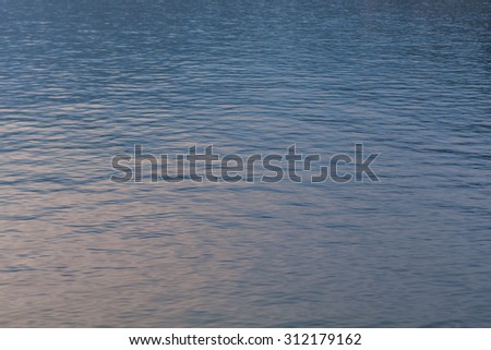 Surface of the water with sunset