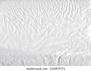 Surface Of A White Plastic Sheet With Wrinkles Is Used As A Background Image