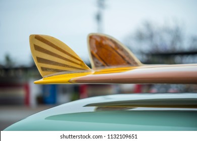 Surfboards On Classic Car