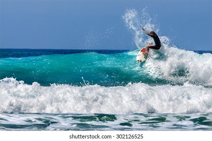 Surfer In Baja California. Mexico