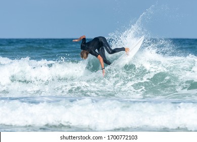 Surfer In Lacanau (Gironde, France)