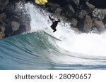 surfer riding ocean wave