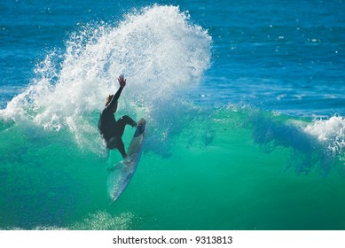 Surfer in Windansea, La Jolla, California