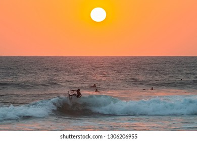 Surfers. Hikkaduwa, Sri Lanka.