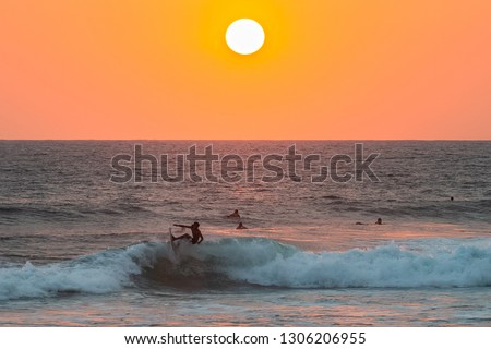 Surfers. Hikkaduwa, Sri Lanka.