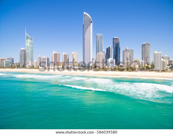 Surfers Paradise Beach On Clear Day Stock Photo Edit Now