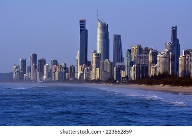 Surfers Paradise CBD skyline in Gold Coast Queensland, Australia.
