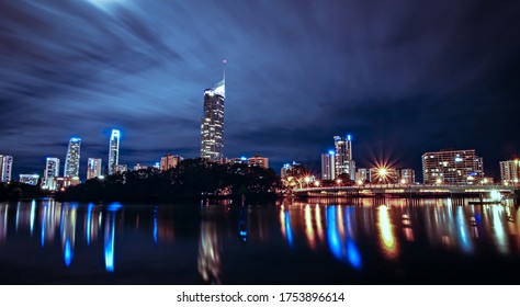 Surfers Paradise Night Skyline Long Exposure