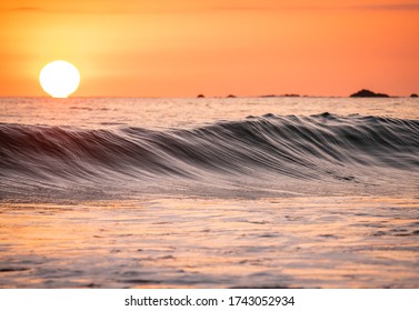 Surfing Beach Costa Rica Sunset
