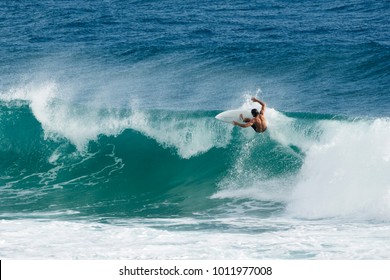 Surfing Burleigh Heads, Gold Coast.