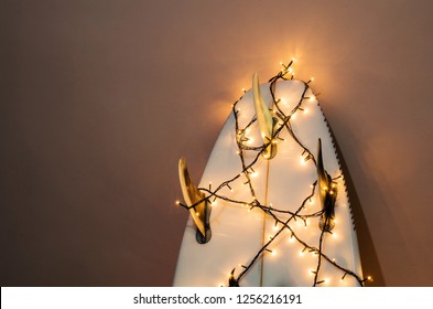 surfboard string lights