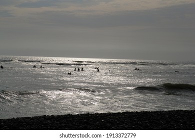 Surfing In The Miraflores Region Of Lima, Peru.