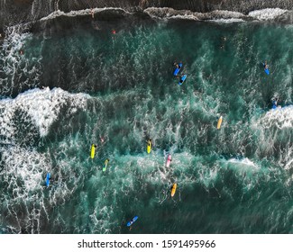 Surfing At San Juan La Union, The Philippines - Aerial Photograph