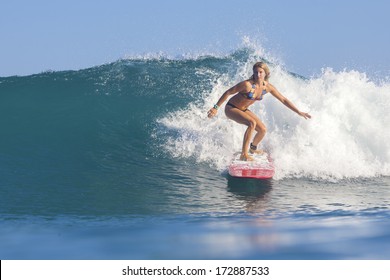 surfing a wave 