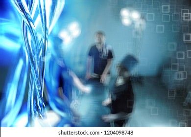 surgeon blurred background / concept medicine, background surgery, work clothes, blur modern background in medical clinic defocus
