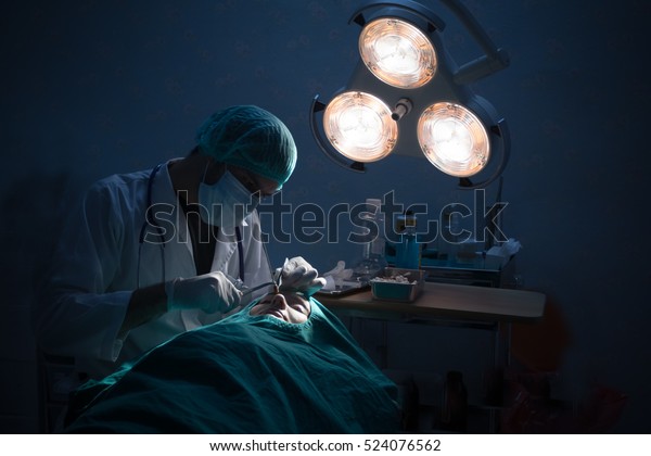 Surgeon Looking Patient Equipment Tools Surgeons Stock Photo