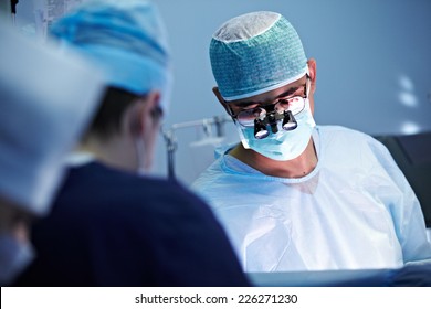 Surgeon operating live shot