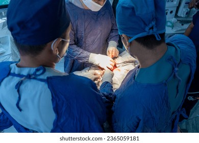 the surgery from the back of the doctors View - Shutterstock ID 2365059181