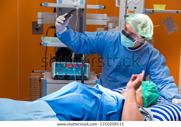 Surgery Doctor Taking Selfie His Happy Stock Photo (Edit Now) 1310208115