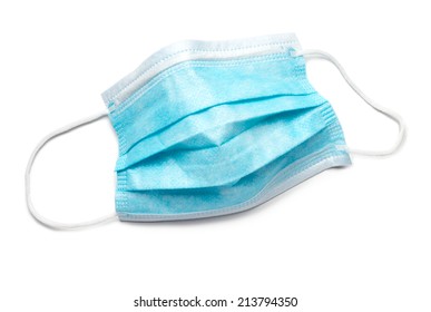 Surgical Ear-Loop Mask On White