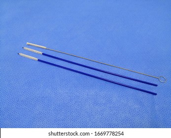 Surgical Instrument Channel Cleaning Brushes With Antimicrobial Nylon Bristles That Feature An Acrylic Tip