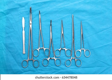 Surgical Instruments Tools Including Scalpels Forceps Stock Photo (Edit ...