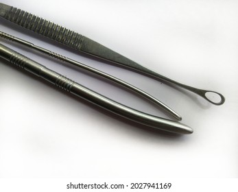 Surgical Instruments used in gynaecology Isolated on the White Background - Shutterstock ID 2027941169