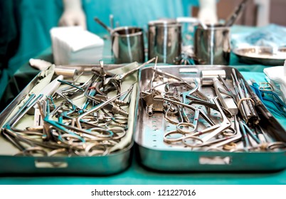 Surgical tools closeup